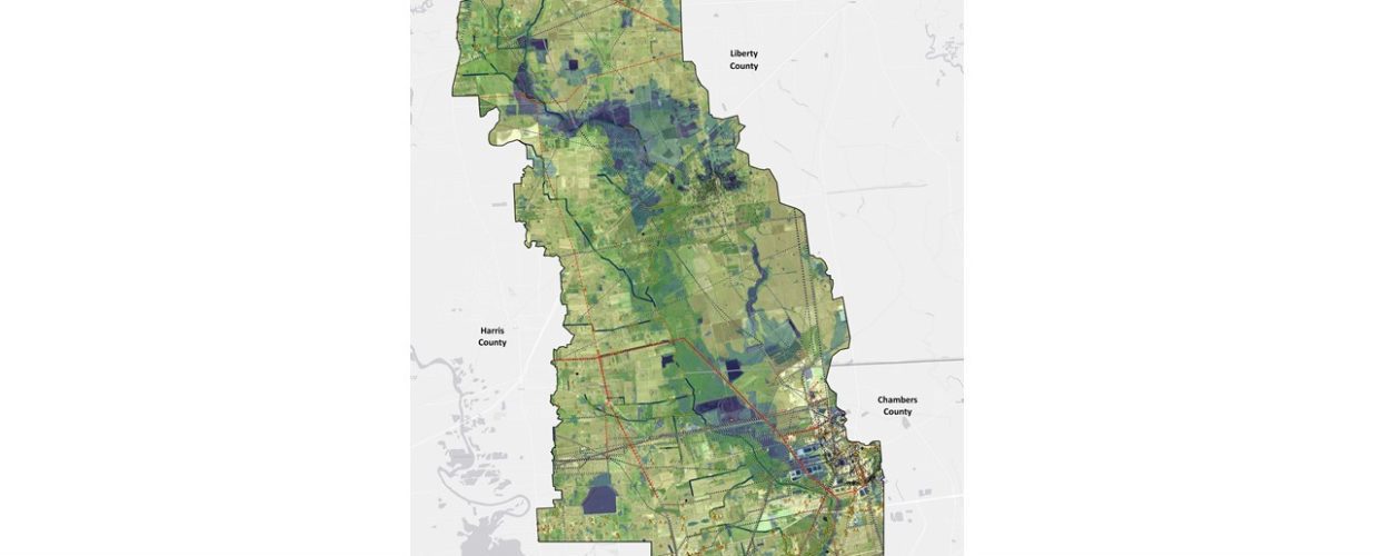 map of HCFCD Cedar Bayou counties